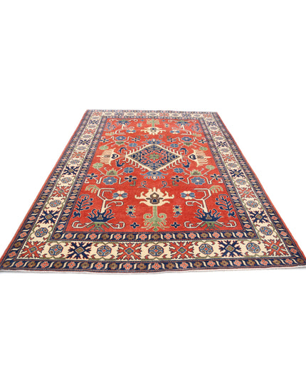 Kazak 6' 9" X 9' 9" Hand Knotted Wool Rug 6' 9" X 9' 9" (206 X 297) / Red / Wool