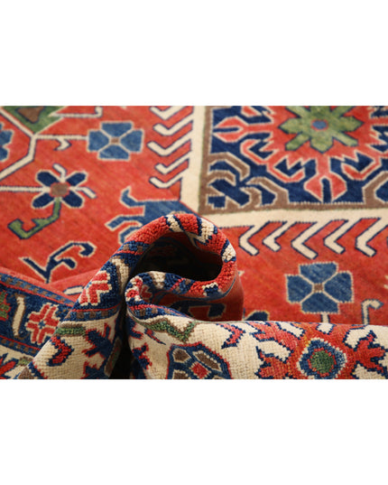 Kazak 6' 9" X 9' 9" Hand Knotted Wool Rug 6' 9" X 9' 9" (206 X 297) / Red / Wool