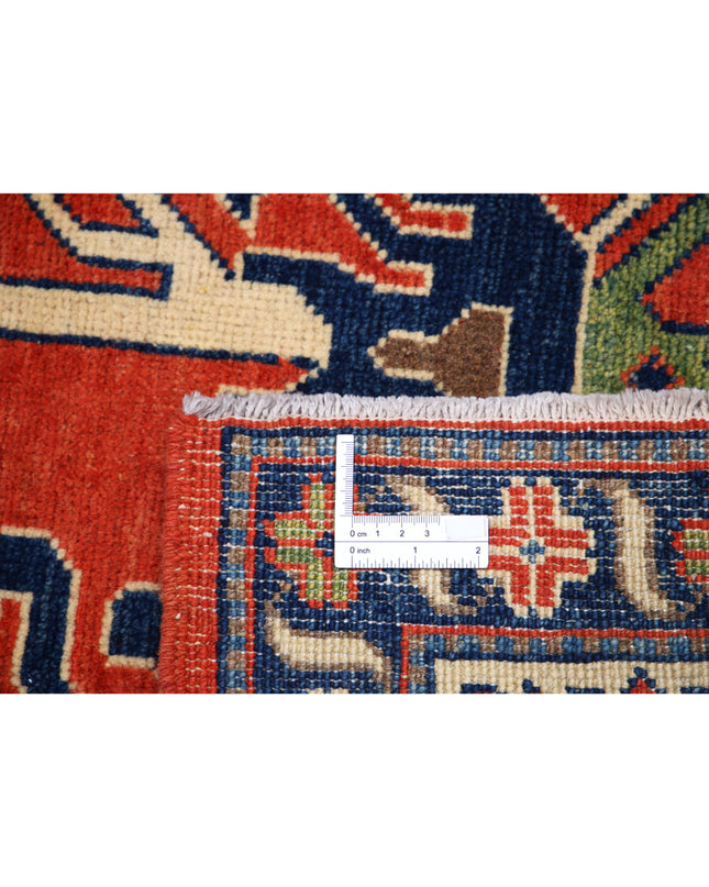 Kazak 6' 9" X 9' 9" Hand Knotted Wool Rug 6' 9" X 9' 9" (206 X 297) / Red / Wool