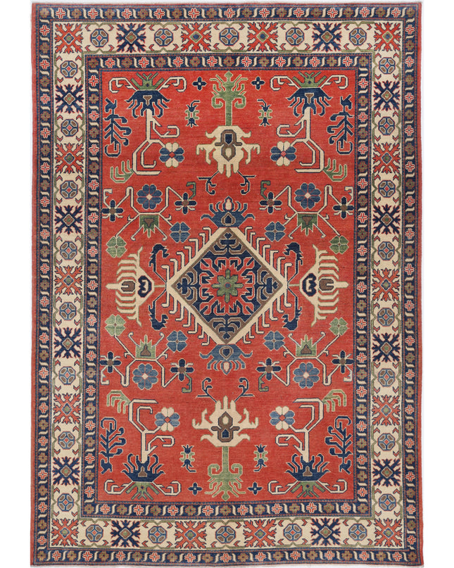Kazak 6' 9" X 9' 9" Hand Knotted Wool Rug 6' 9" X 9' 9" (206 X 297) / Red / Wool