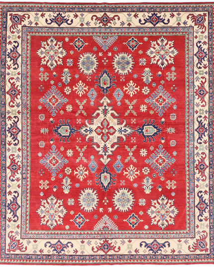 Kazak 8' 0" X 9' 9" Hand Knotted Wool Rug 8' 0" X 9' 9" (244 X 297) / Red / Wool