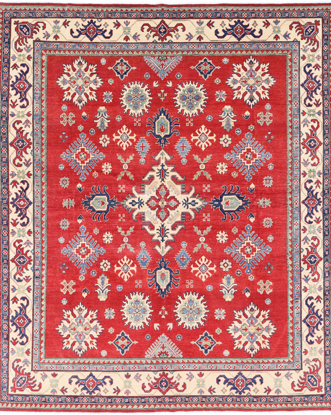 Kazak 8' 0" X 9' 9" Hand Knotted Wool Rug 8' 0" X 9' 9" (244 X 297) / Red / Wool