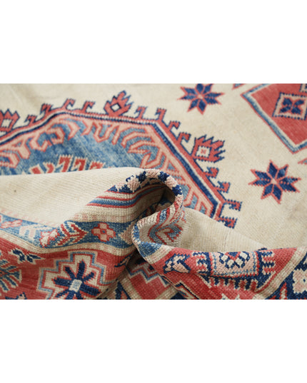 Kazak 6' 3" X 9' 2" Hand Knotted Wool Rug 6' 3" X 9' 2" (191 X 280) / Ivory / Wool