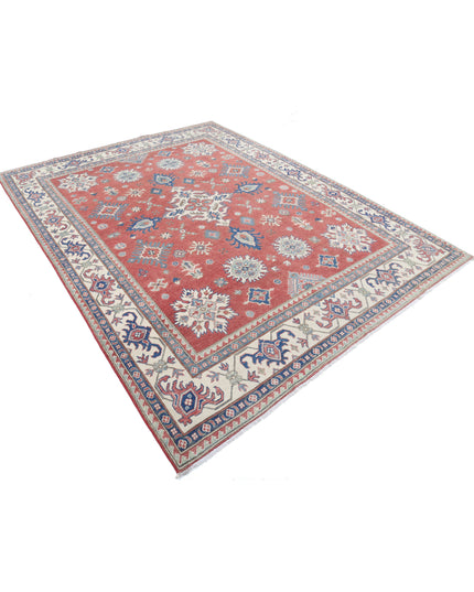 Kazak 7' 4" X 9' 3" Hand Knotted Wool Rug 7' 4" X 9' 3" (223 X 282) / Red / Wool
