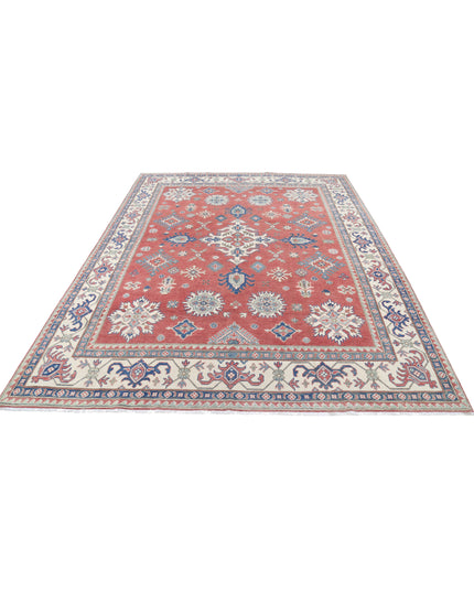 Kazak 7' 4" X 9' 3" Hand Knotted Wool Rug 7' 4" X 9' 3" (223 X 282) / Red / Wool