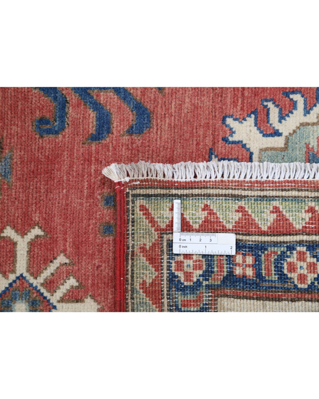 Kazak 7' 4" X 9' 3" Hand Knotted Wool Rug 7' 4" X 9' 3" (223 X 282) / Red / Wool