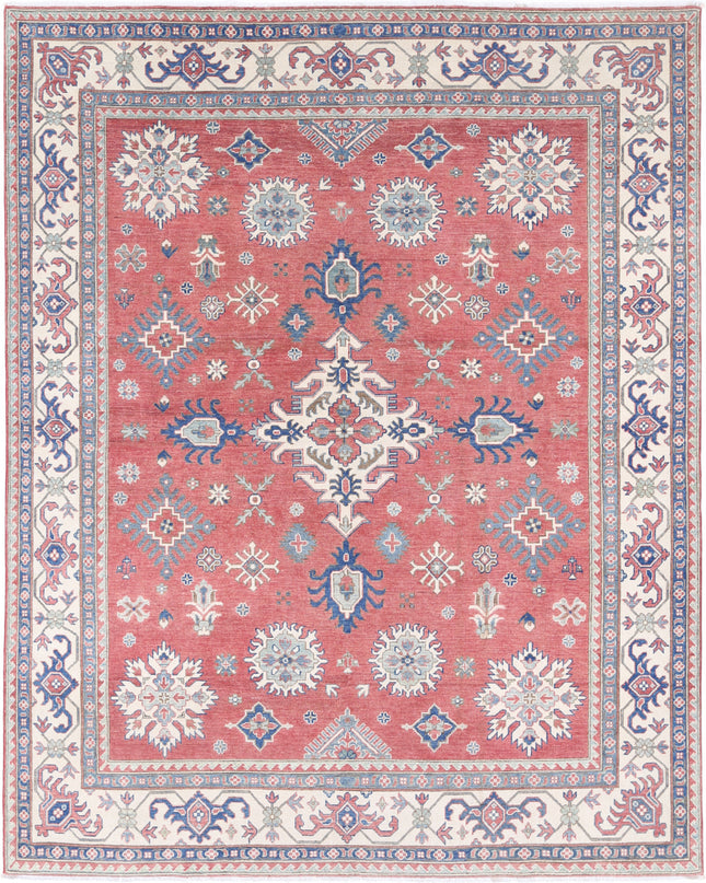 Kazak 7' 4" X 9' 3" Hand Knotted Wool Rug 7' 4" X 9' 3" (223 X 282) / Red / Wool