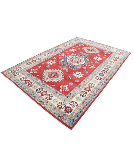 Kazak 6' 9" X 9' 9" Hand Knotted Wool Rug 6' 9" X 9' 9" (206 X 297) / Red / Wool