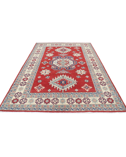 Kazak 6' 9" X 9' 9" Hand Knotted Wool Rug 6' 9" X 9' 9" (206 X 297) / Red / Wool