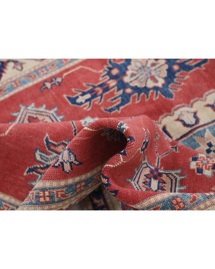 Kazak 4' 11" X 6' 4" Hand Knotted Wool Rug 4' 11" X 6' 4" (150 X 193) / Red / Wool