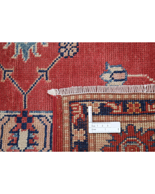 Kazak 4' 11" X 6' 4" Hand Knotted Wool Rug 4' 11" X 6' 4" (150 X 193) / Red / Wool
