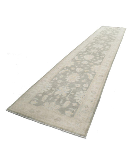 Kazak 4' 1" X 19' 10" Hand Knotted Wool Rug 4' 1" X 19' 10" (124 X 604) / Grey / Wool