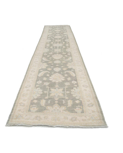 Kazak 4' 1" X 19' 10" Hand Knotted Wool Rug 4' 1" X 19' 10" (124 X 604) / Grey / Wool