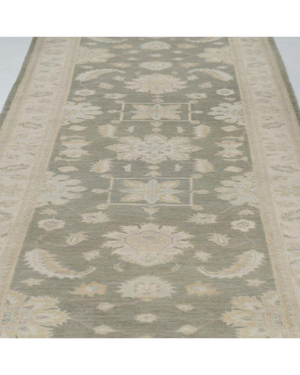 Kazak 4' 1" X 19' 10" Hand Knotted Wool Rug 4' 1" X 19' 10" (124 X 604) / Grey / Wool