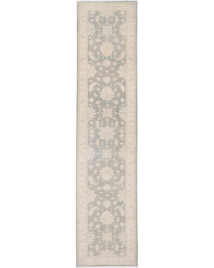 Kazak 4' 1" X 19' 10" Hand Knotted Wool Rug 4' 1" X 19' 10" (124 X 604) / Grey / Wool