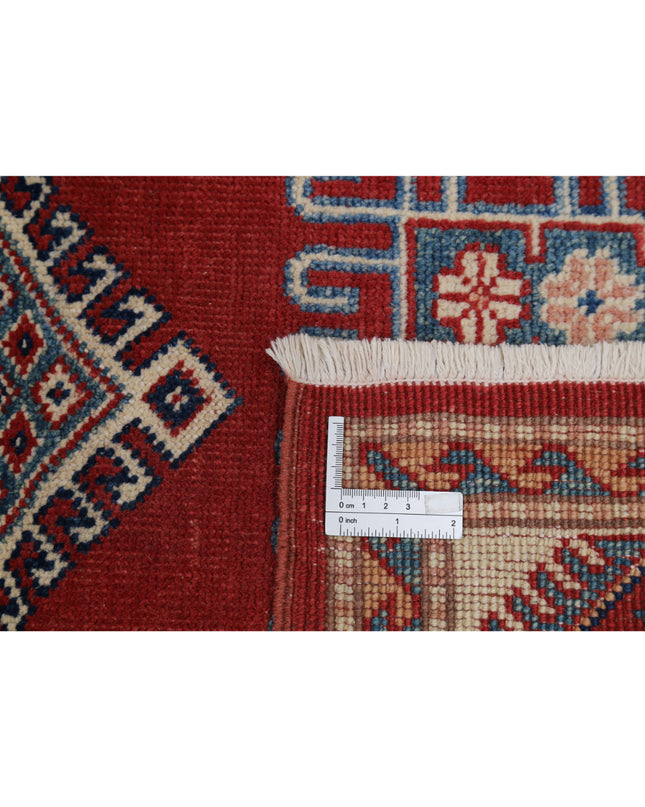 Kazak 3' 0" X 4' 9" Hand Knotted Wool Rug 3' 0" X 4' 9" (91 X 145) / Red / Wool