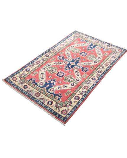 Kazak 2' 10" X 4' 8" Hand Knotted Wool Rug 2' 10" X 4' 8" (86 X 142) / Red / Wool