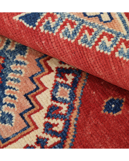 Kazak 3' 5" X 5' 2" Hand Knotted Wool Rug 3' 5" X 5' 2" (104 X 158) / Red / Wool