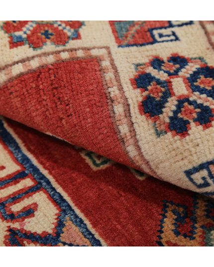 Kazak 3' 0" X 4' 8" Hand Knotted Wool Rug 3' 0" X 4' 8" (91 X 142) / Red / Wool