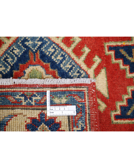 Kazak 3' 2" X 4' 10" Hand Knotted Wool Rug 3' 2" X 4' 10" (97 X 147) / Red / Wool
