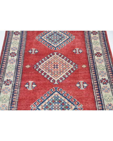 Kazak 2' 10" X 4' 11" Hand Knotted Wool Rug 2' 10" X 4' 11" (86 X 150) / Red / Wool