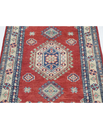Kazak 2' 6" X 3' 11" Hand Knotted Wool Rug 2' 6" X 3' 11" (76 X 119) / Red / Wool