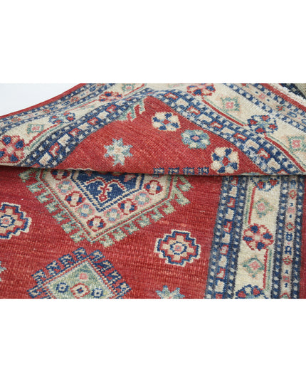 Kazak 2' 6" X 3' 11" Hand Knotted Wool Rug 2' 6" X 3' 11" (76 X 119) / Red / Wool