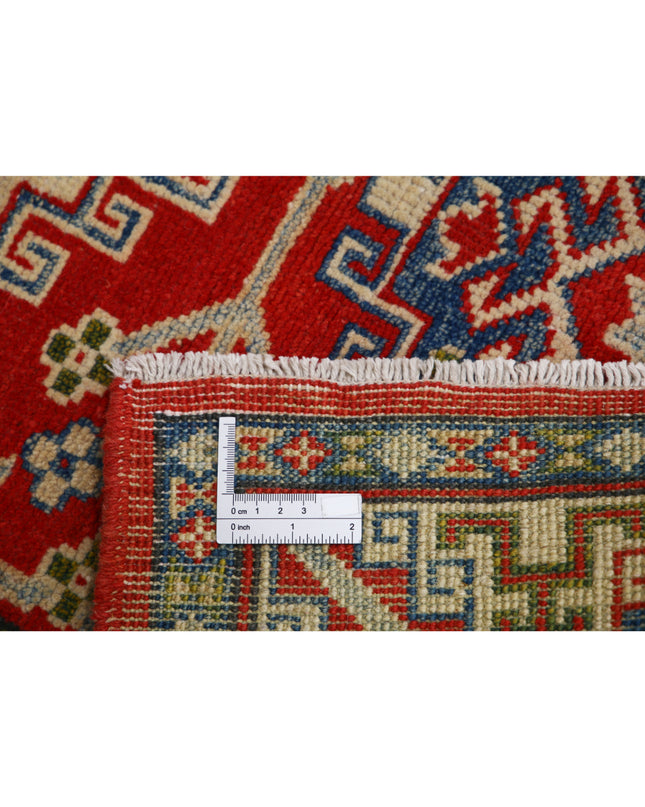 Kazak 3' 1" X 4' 10" Hand Knotted Wool Rug 3' 1" X 4' 10" (94 X 147) / Red / Wool