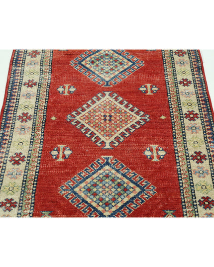 Kazak 2' 10" X 4' 8" Hand Knotted Wool Rug 2' 10" X 4' 8" (86 X 142) / Red / Wool