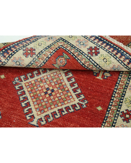 Kazak 2' 10" X 4' 8" Hand Knotted Wool Rug 2' 10" X 4' 8" (86 X 142) / Red / Wool