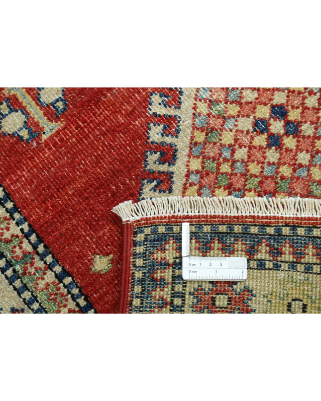 Kazak 2' 10" X 4' 8" Hand Knotted Wool Rug 2' 10" X 4' 8" (86 X 142) / Red / Wool