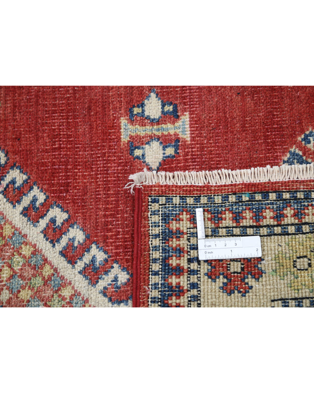 Kazak 2' 10" X 4' 7" Hand Knotted Wool Rug 2' 10" X 4' 7" (86 X 140) / Red / Wool