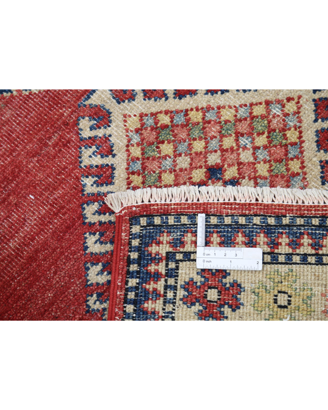 Kazak 2' 10" X 4' 7" Hand Knotted Wool Rug 2' 10" X 4' 7" (86 X 140) / Red / Wool