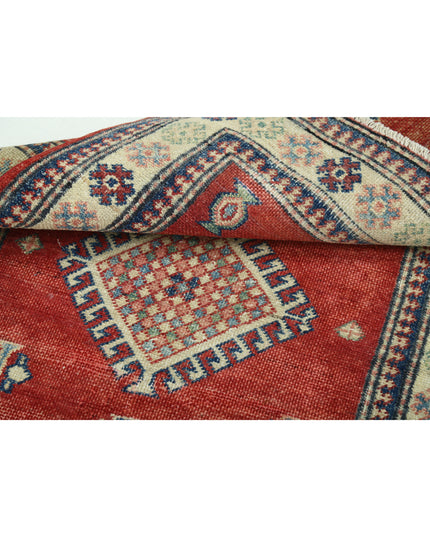 Kazak 2' 10" X 4' 10" Hand Knotted Wool Rug 2' 10" X 4' 10" (86 X 147) / Red / Wool