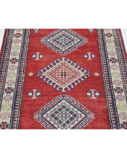 Kazak 2' 10" X 4' 8" Hand Knotted Wool Rug 2' 10" X 4' 8" (86 X 142) / Red / Wool