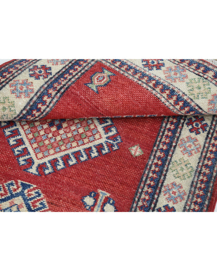 Kazak 2' 10" X 4' 8" Hand Knotted Wool Rug 2' 10" X 4' 8" (86 X 142) / Red / Wool
