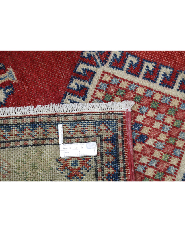 Kazak 2' 10" X 4' 8" Hand Knotted Wool Rug 2' 10" X 4' 8" (86 X 142) / Red / Wool