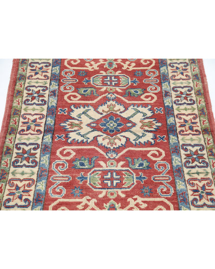 Kazak 2' 8" X 4' 0" Hand Knotted Wool Rug 2' 8" X 4' 0" (81 X 122) / Red / Wool