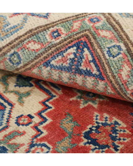 Kazak 3' 0" X 4' 10" Hand Knotted Wool Rug 3' 0" X 4' 10" (91 X 147) / Red / Wool