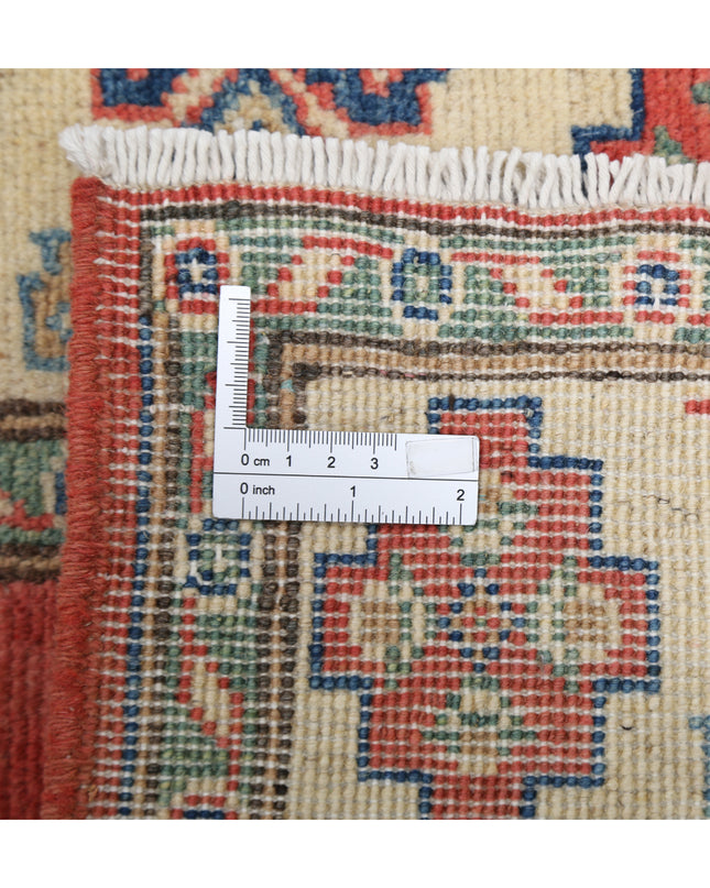 Kazak 3' 0" X 4' 10" Hand Knotted Wool Rug 3' 0" X 4' 10" (91 X 147) / Red / Wool