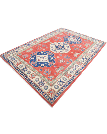 Kazak 6' 7" X 9' 4" Hand Knotted Wool Rug 6' 7" X 9' 4" (201 X 284) / Red / Wool