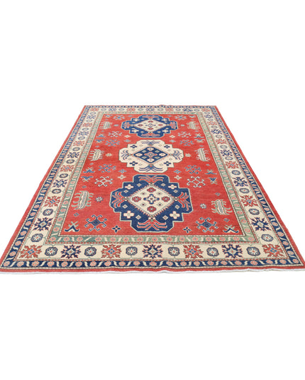 Kazak 6' 7" X 9' 4" Hand Knotted Wool Rug 6' 7" X 9' 4" (201 X 284) / Red / Wool
