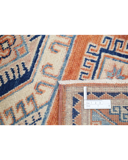 Kazak 3' 0" X 4' 11" Hand Knotted Wool Rug 3' 0" X 4' 11" (91 X 150) / Orange / Wool