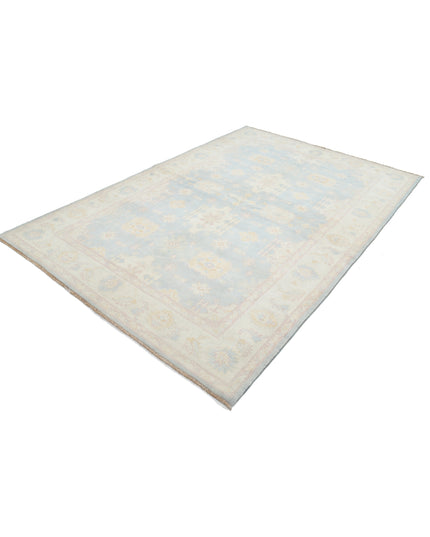 Kazak 6' 0" X 8' 9" Hand Knotted Wool Rug 6' 0" X 8' 9" (183 X 267) / Blue / Wool
