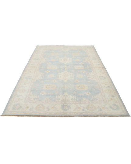 Kazak 6' 0" X 8' 9" Hand Knotted Wool Rug 6' 0" X 8' 9" (183 X 267) / Blue / Wool