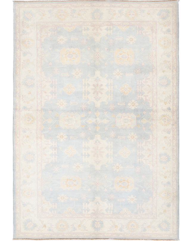 Kazak 6' 0" X 8' 9" Hand Knotted Wool Rug 6' 0" X 8' 9" (183 X 267) / Blue / Wool