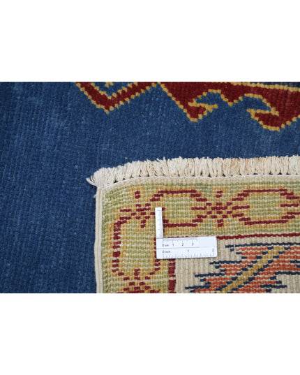 Kazak 7' 4" X 10' 10" Hand Knotted Wool Rug 7' 4" X 10' 10" (223 X 330) / Blue / Wool