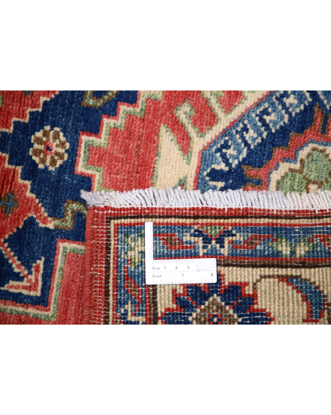 Kazak 3' 3" X 4' 8" Hand Knotted Wool Rug 3' 3" X 4' 8" (99 X 142) / Red / Wool