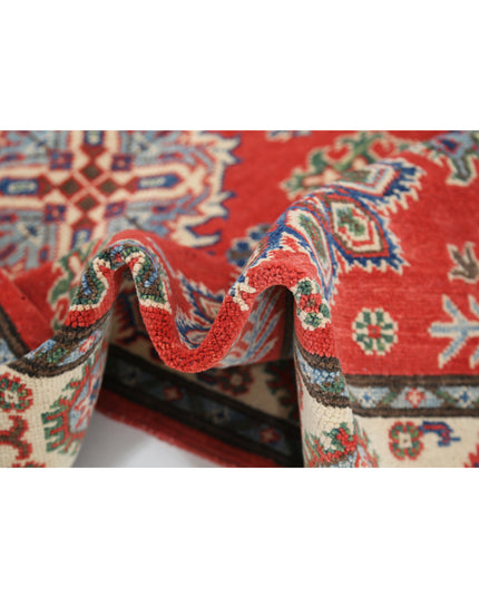 Kazak 3' 2" X 4' 9" Hand Knotted Wool Rug 3' 2" X 4' 9" (97 X 145) / Red / Wool