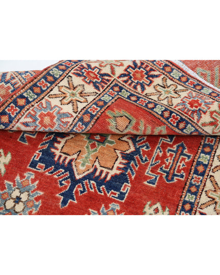 Kazak 3' 1" X 5' 1" Hand Knotted Wool Rug 3' 1" X 5' 1" (94 X 155) / Red / Wool